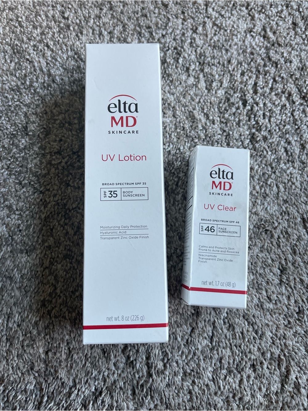 EltaMD UV Clear Face Sunscreen and UV lotion body sunscreen